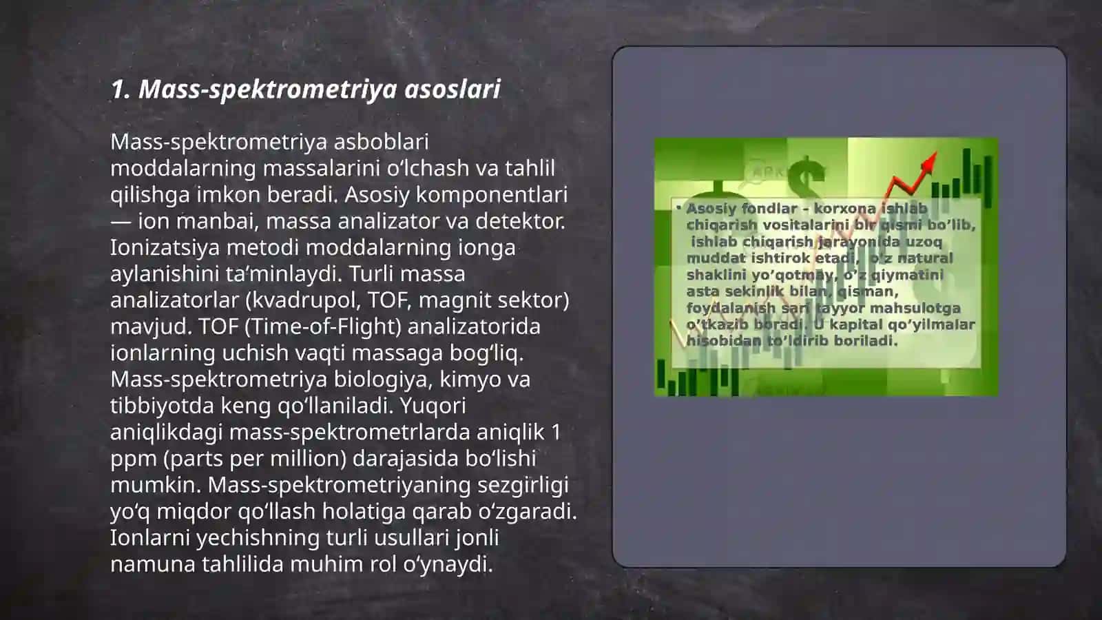 Mass-spektrometrik kinetik tahlil va biokimyoviy tahli usuli 3