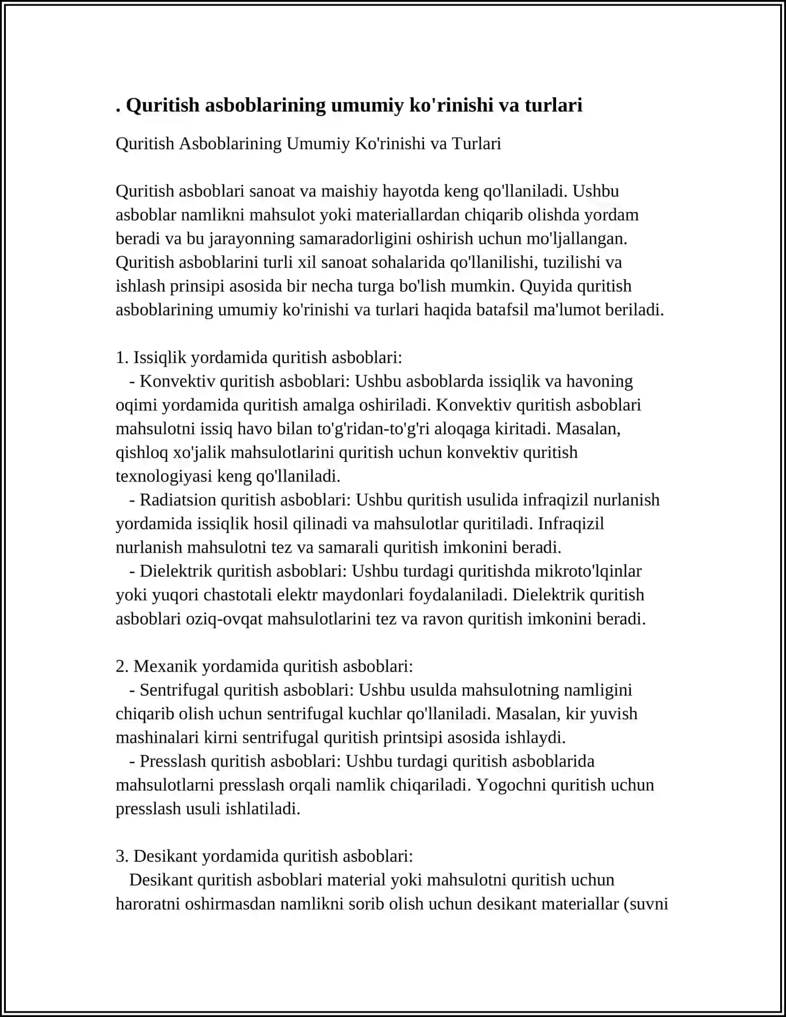 QURITISH ASBOBLARI ISHLASH PRINSIPLARI SXEMALARI VA ULARNI TAʼMIRLASH 3