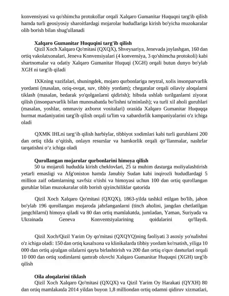 Qizil Xoch va Qizil Yarim Oy Qumitasining vazifalari 3