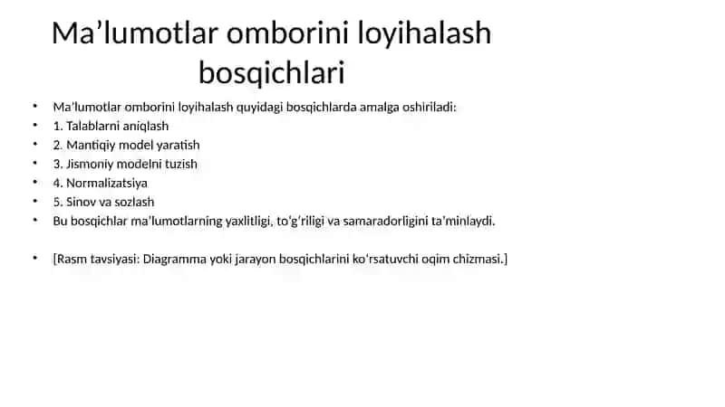 maʼlumotlar omborini loyihalash 3
