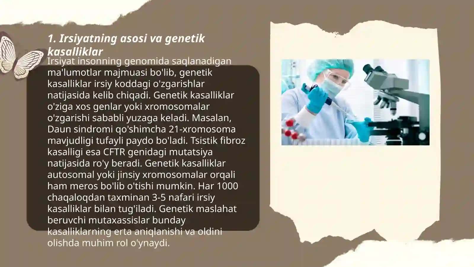 Irsiyat va irsiy kasalliklar. Nerv tizimining ahamiyati va gigiyenasi 3