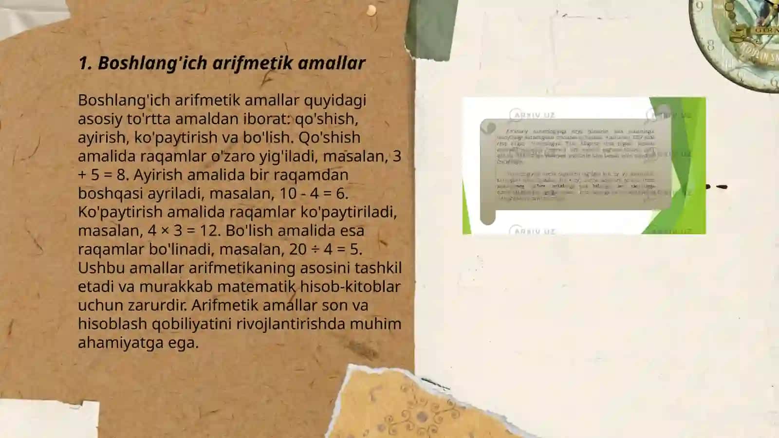 Birinchi sinf va ikkinchi sinf matematika darsligining tahlili 3