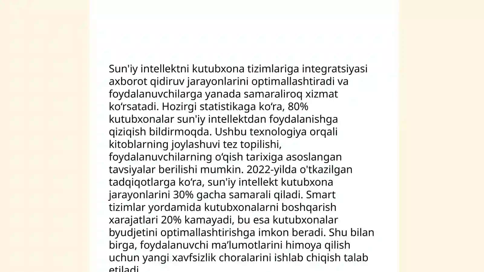Axborot-kutubxona faoliyatida sun'iy intelekt 3