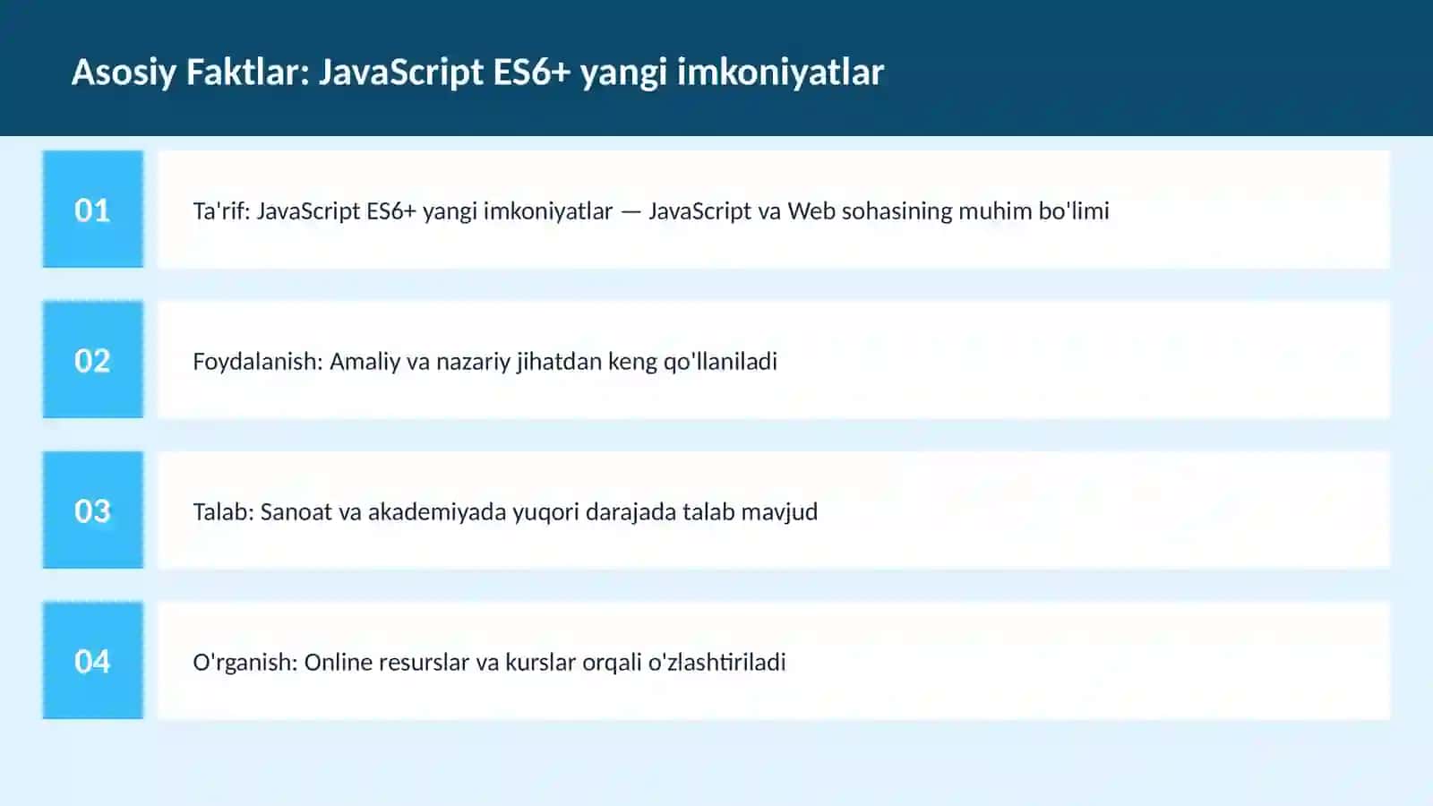 DASTURLASH | JAVASCRIPT VA WEB 3