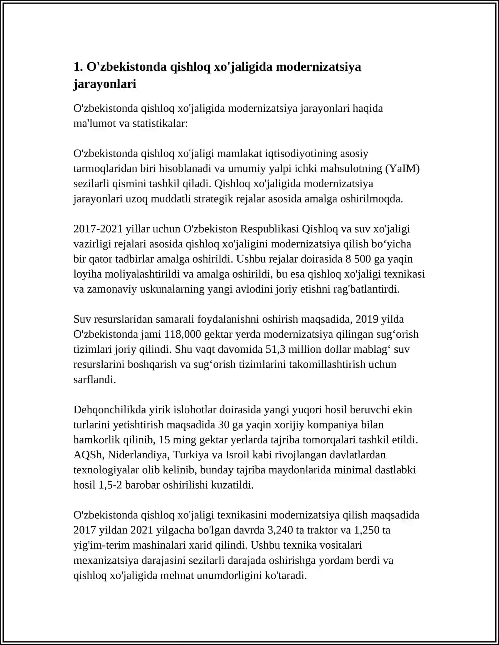 QISHLOQ XO’JALIGI VA SANOAT SOHASIDAGI O’ZGARISHLAR 3