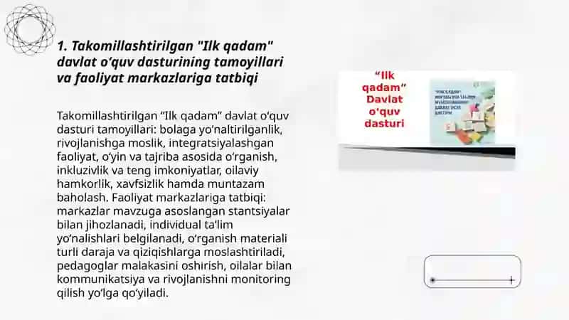 "Ilk qadam" davlat oʻquv dasturi 3