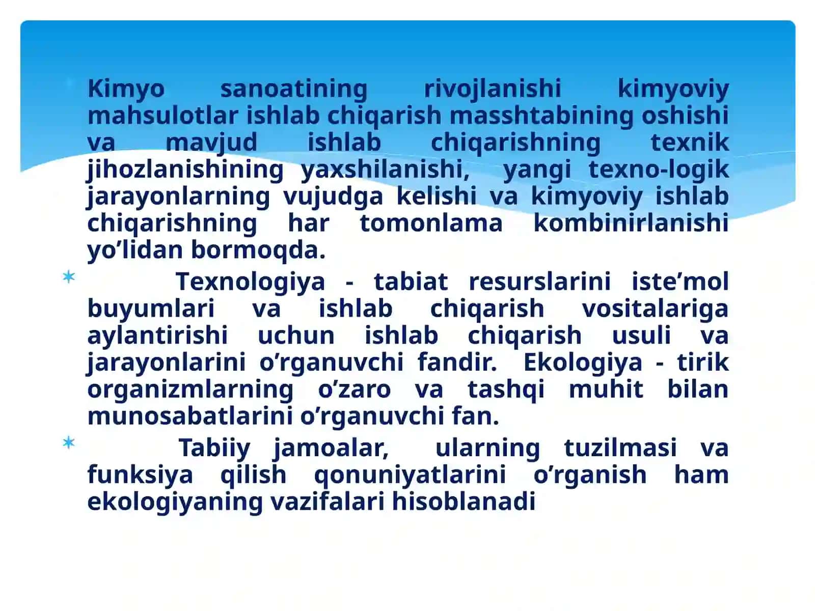 Kimyoviy texnologiya va ekalogiya 3
