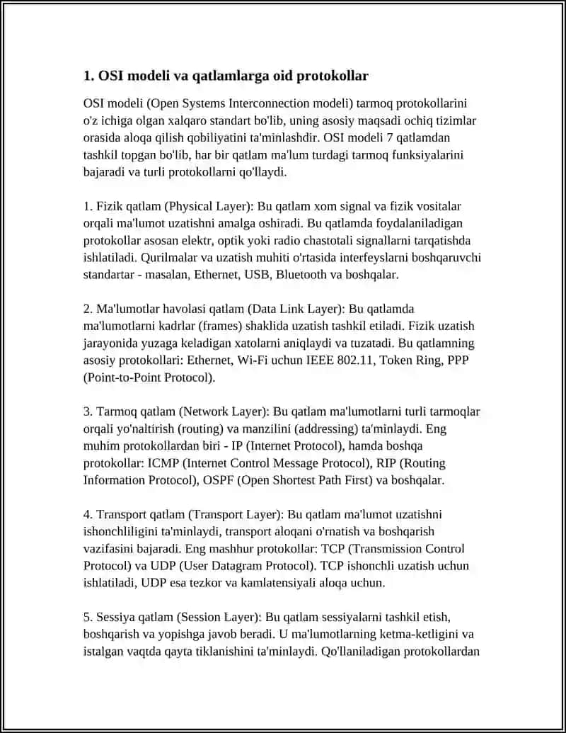 TARMOQ PROTOKOLLARI 3