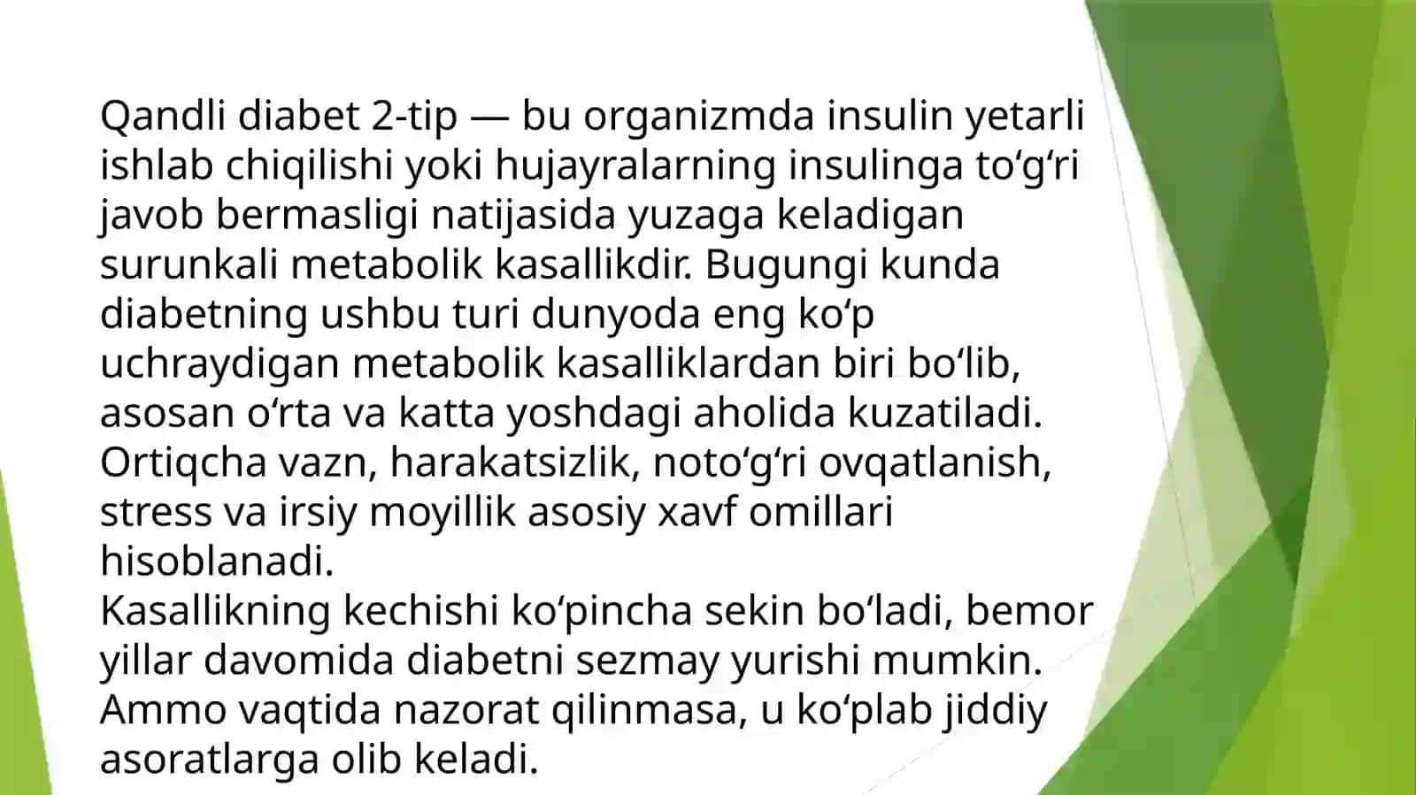 Qandlidiabet 2-tip asoratlari va profilaktikasi 3