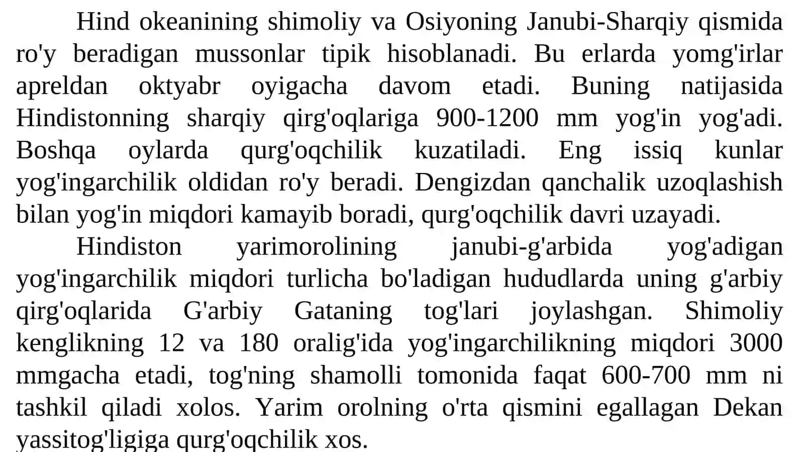 O’simliklarning mintaqalar bo’yicha tarqalishi 3