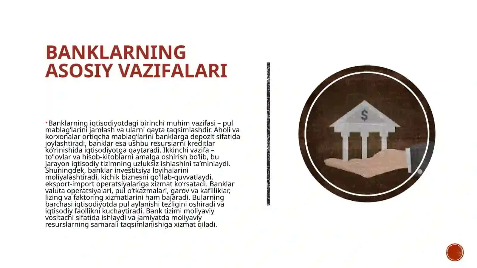 Banklarning iqtisodiy barqarorligini ta’minlashdagi o’rni 3