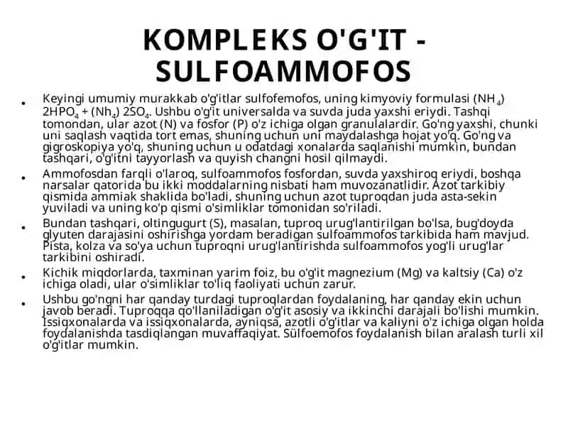 Kompleks o’gitlar 3