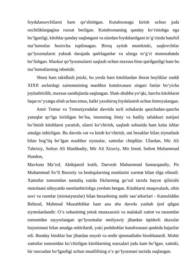 AMIR TEMUR VA TEMURIYLAR DAVRIDA KITOBAT SAN’ATI 3