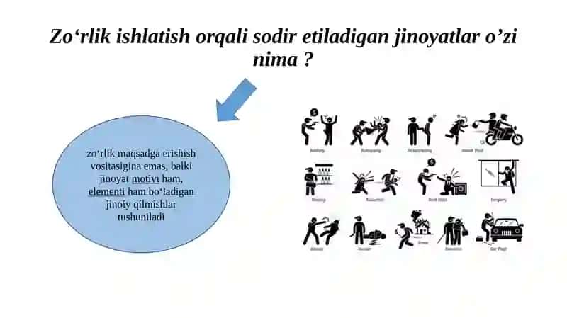 Zo’rlik ishlatib sodir etilgan jinoyatlarning kriminologik tavsifi va ularni oldini olish. 3
