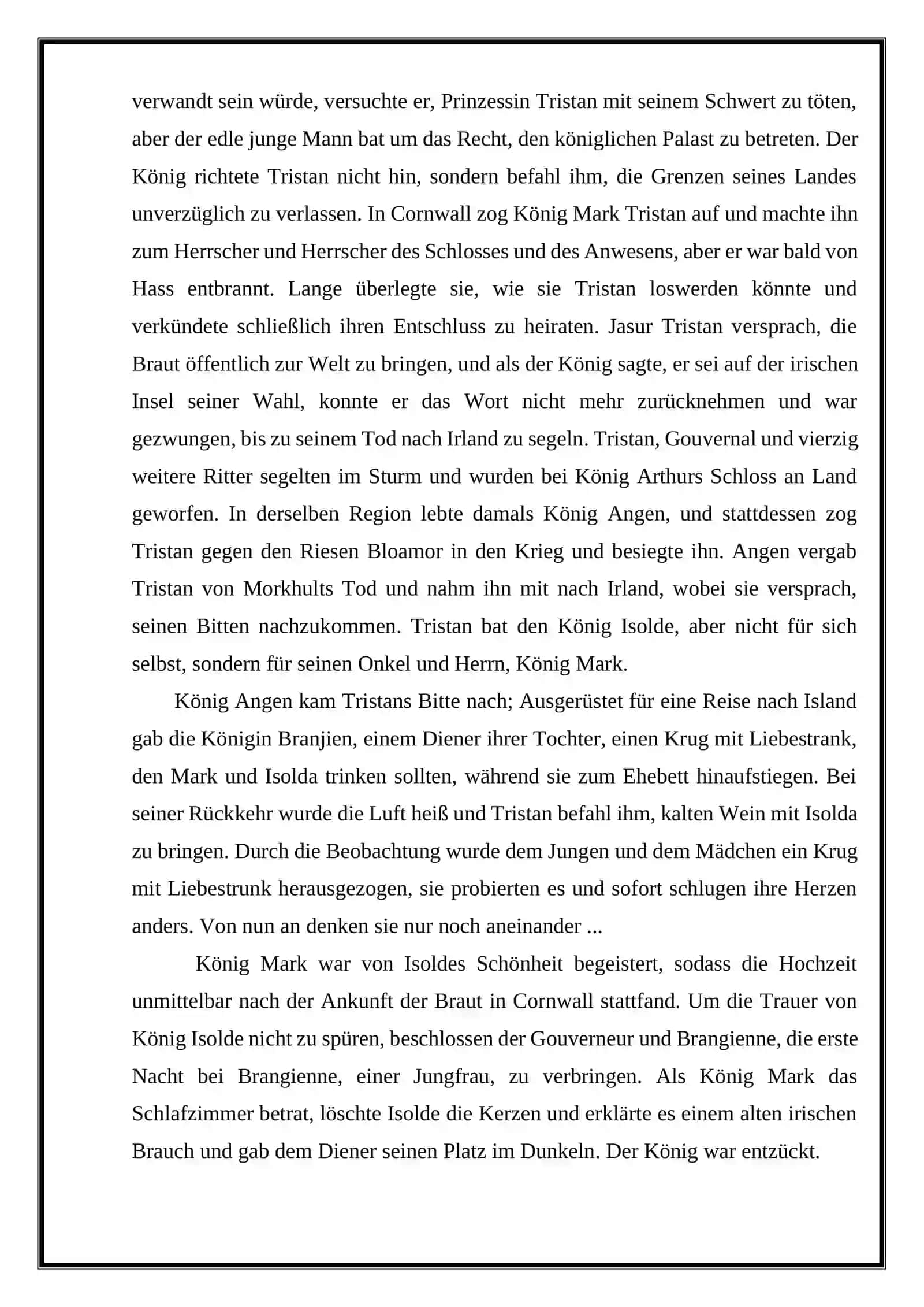 Das berühmte Werk „Tristan und Isolt“ von Gottfried von Straßburg 3