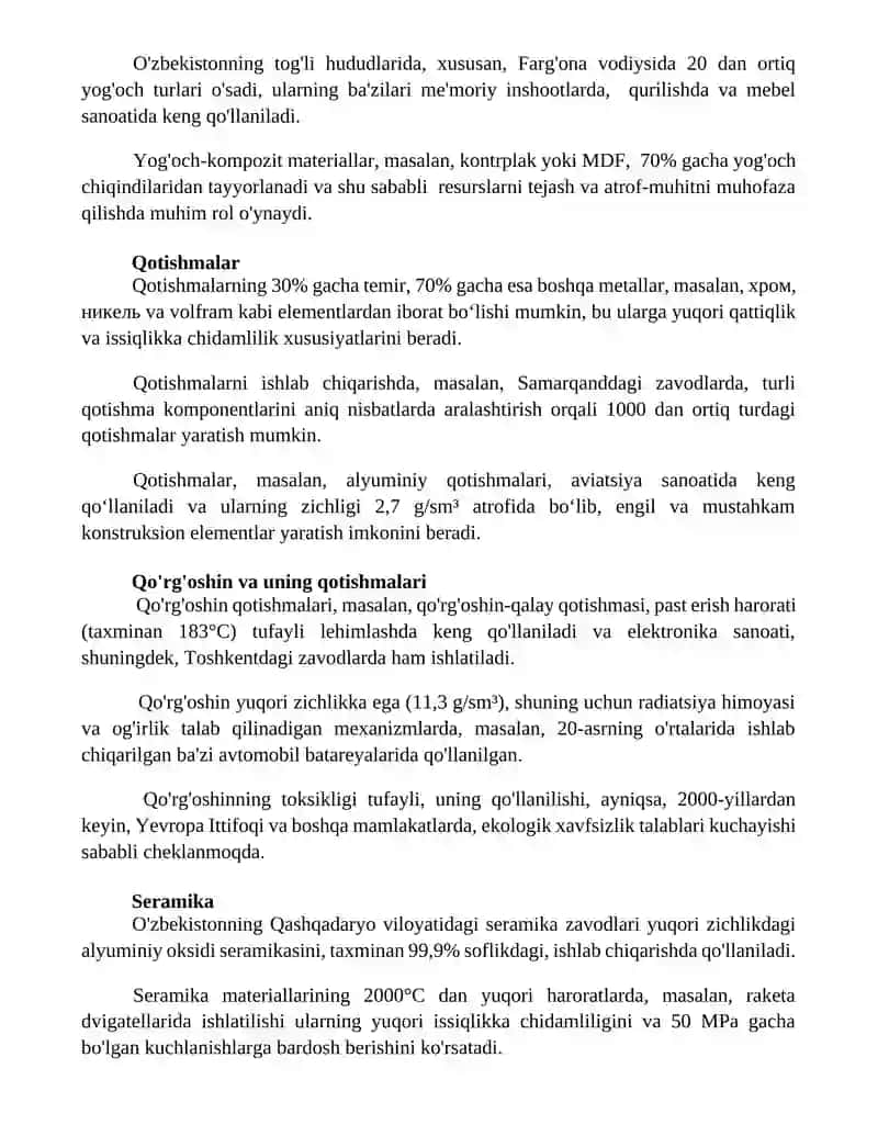Mashinasozlikda ishlatiladigan materiallar 3