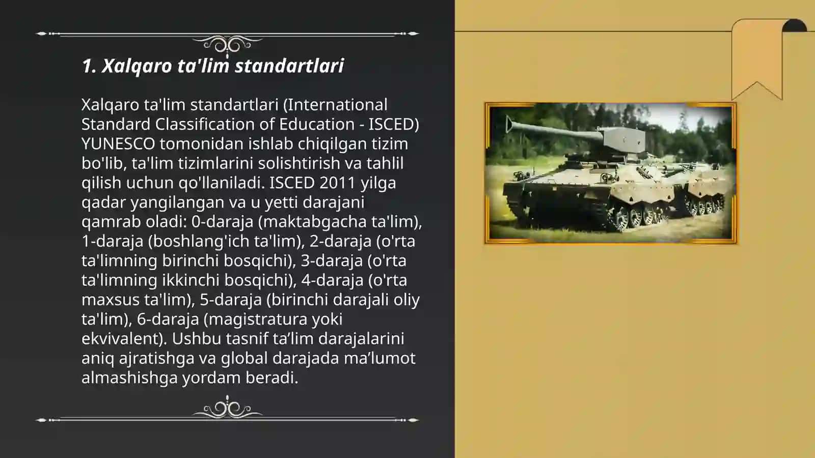 Xalqaro ta'lim standartlari 3