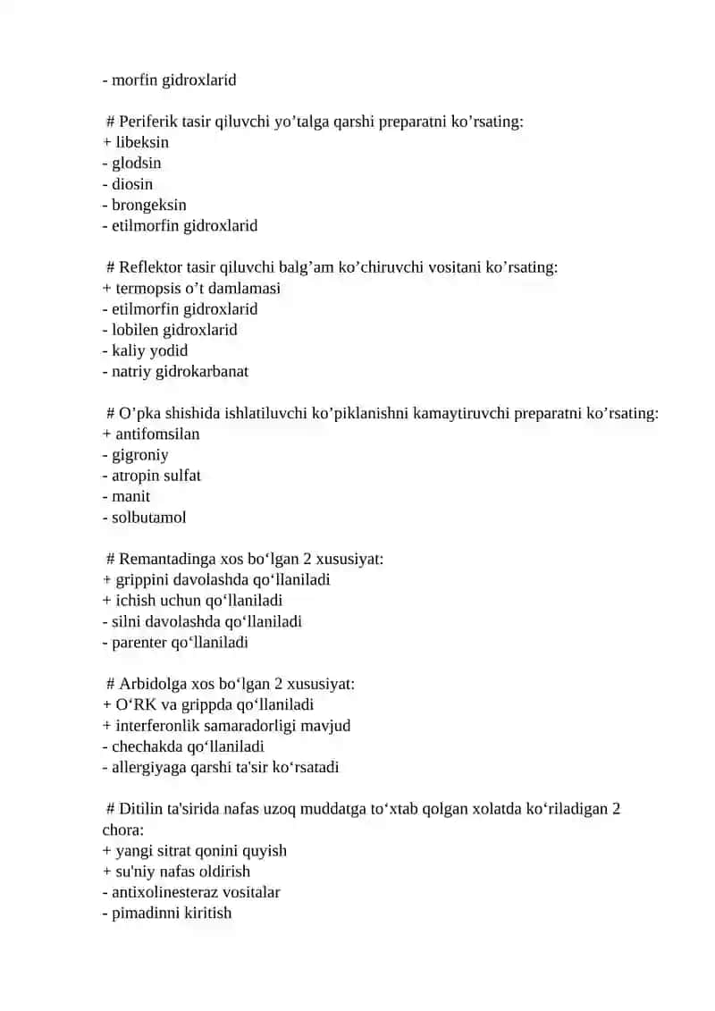 Nafas organlari faoliyatiga ta'sir etuvchi dori guruxi 3
