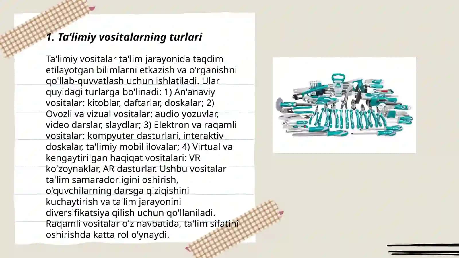 Ta'limiy vositalar 3