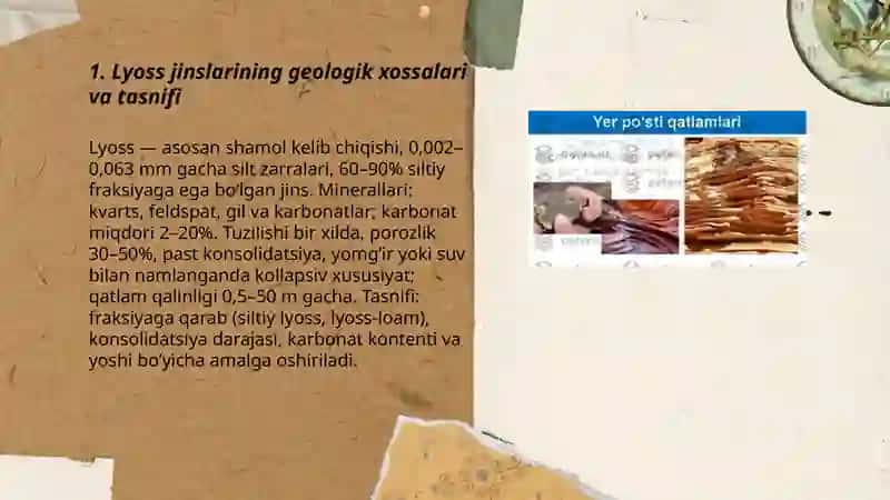 Lyoss jinslarini turlari tarqalish qonuniyatlari qurilishda ishlatilishi 3