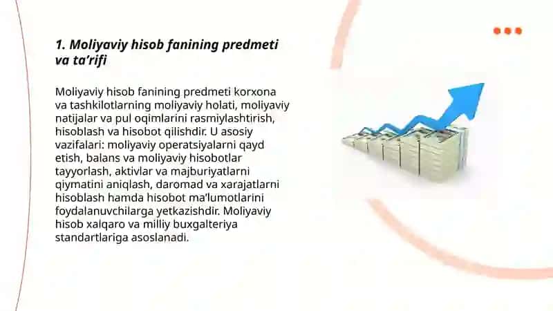 Moliyaviy hisob fanining predmeti,uslublari va Moliyaviy hisob nazariyasi 3