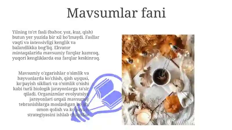 Reja: Mavsumlar fani 3