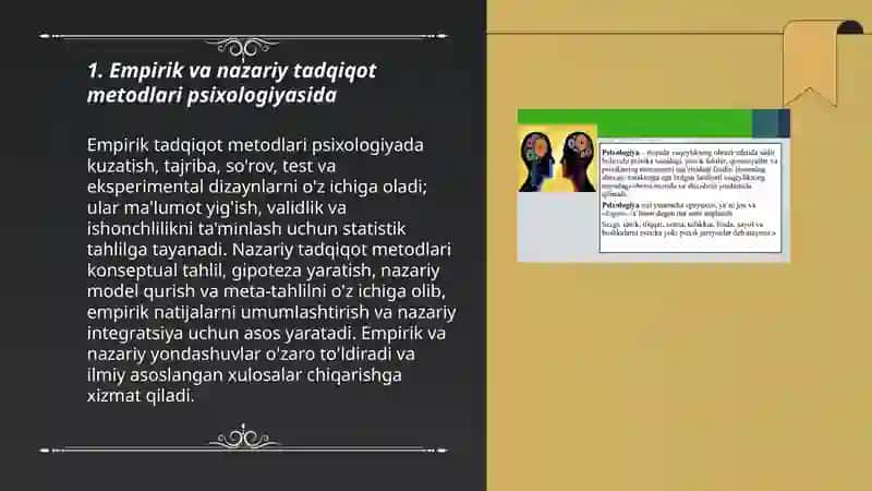 Hozirgi zamon psixologiyasining tadqiqot metodlari 3