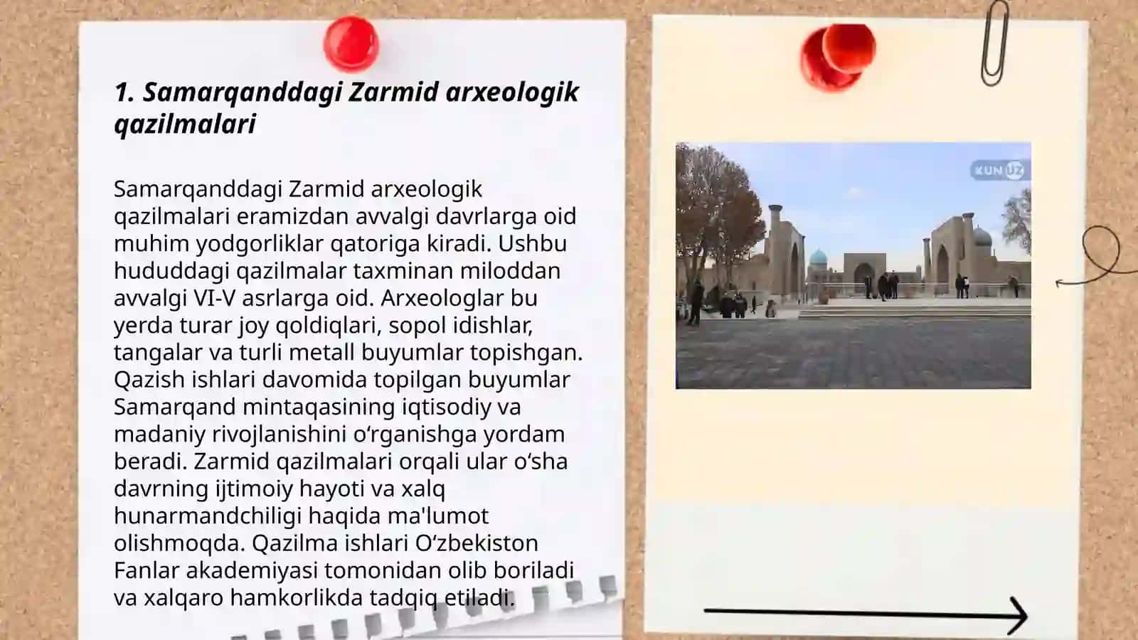 Samarqanddagi Zarmid arxeologik qazilmalari 3