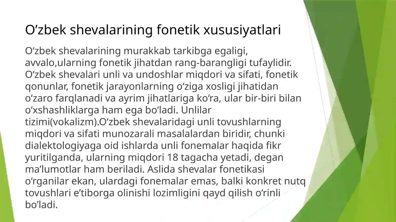 O’zbek shevalarining fonetik, leksik, morfologik va sintaktik tahlili 3