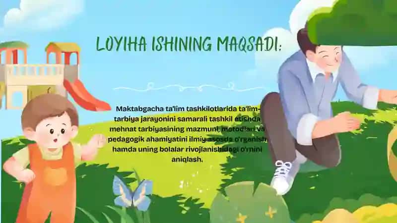 Maktabgacha ta`lim tashkilotlarida ta`lim-tarbiya jarayonini tashkil etishda mehnat tarbiyasining o`rni 3