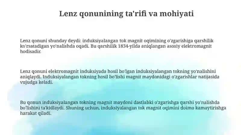 Lens qoidasi 3