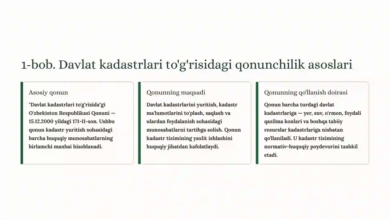 Foydali qazilma konlari davlat kadastrining huquqiy holati 3