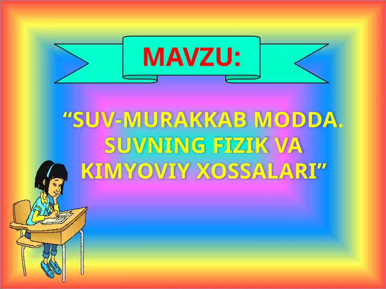 SUV-MURAKKAB MODDA. SUVNING FIZIK VA KIMYOVIY XOSSALARI 3