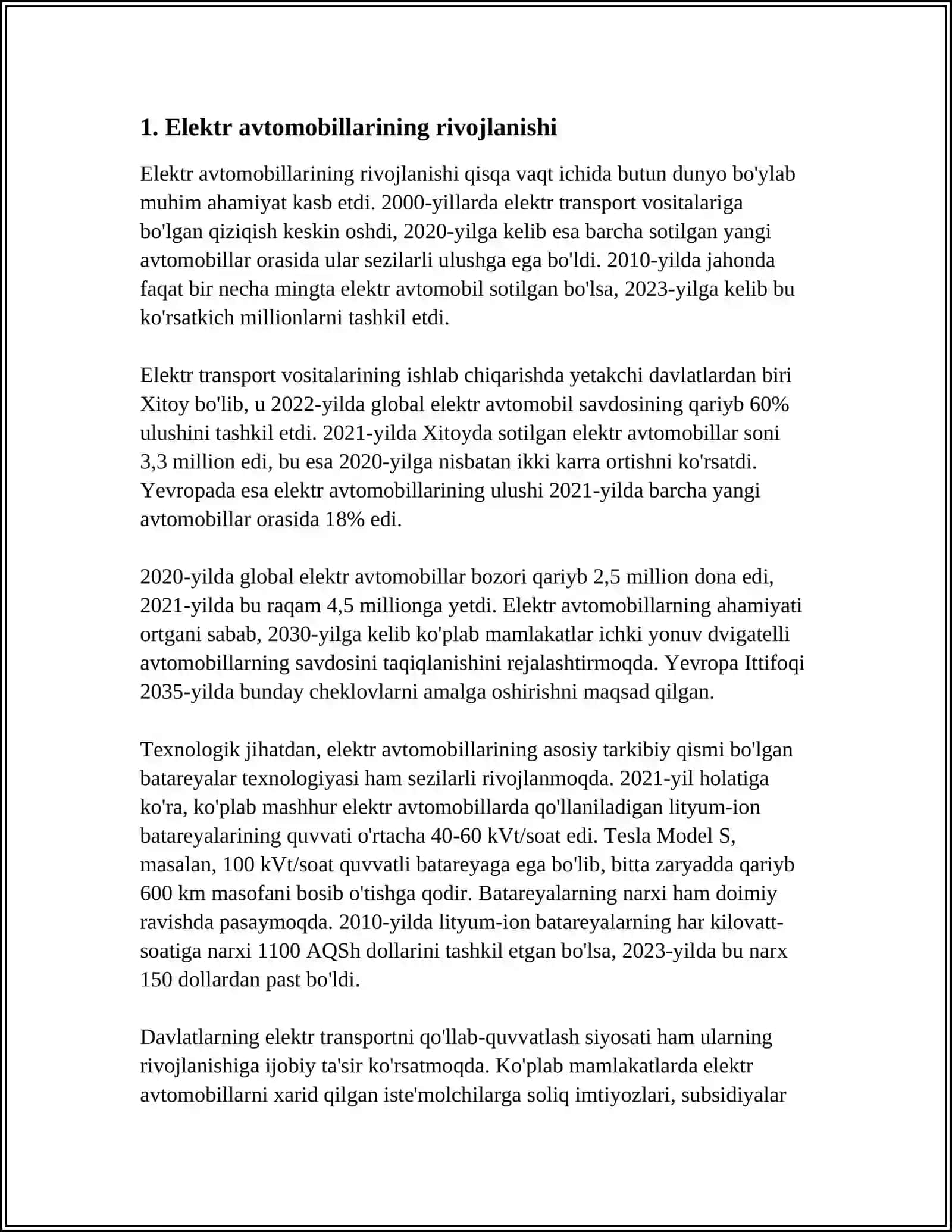 AVTOMOBIL KONSTRUKSIYASINING RIVOJLANISH TENDENSIYASI 3