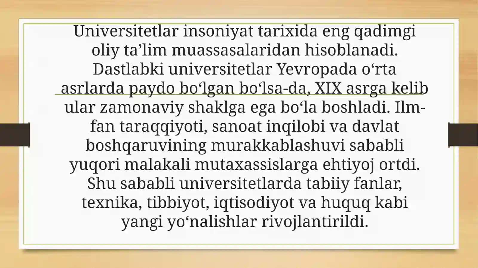 BIRİNCHİ TEXNIKUM, UNIVERSITET VA XALQ UYLARI 3
