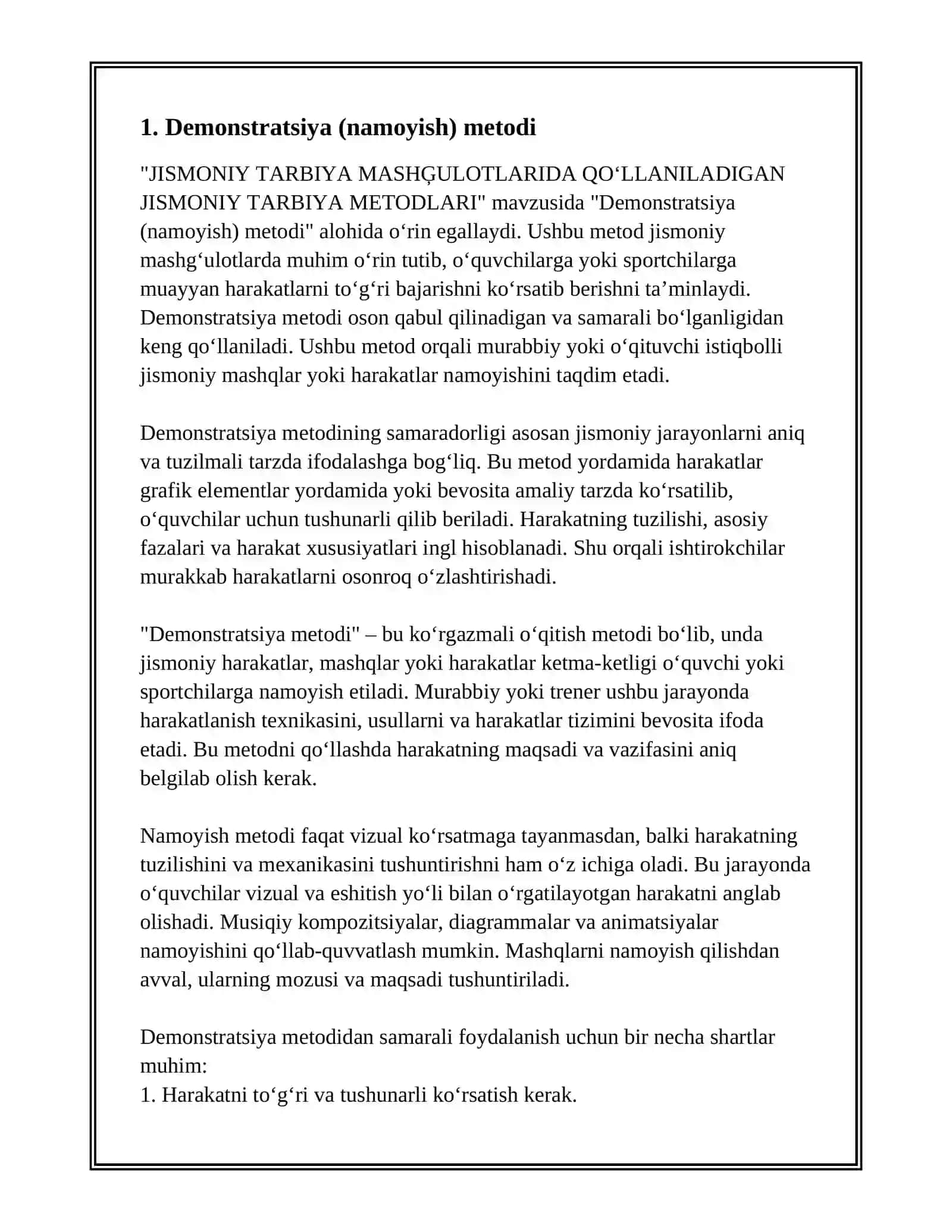 JISMONIY TARBIYA MASHĢULOTLARIDA QO‘LLANILADIGAN JISMONIY TARBIYA METODLARI 3