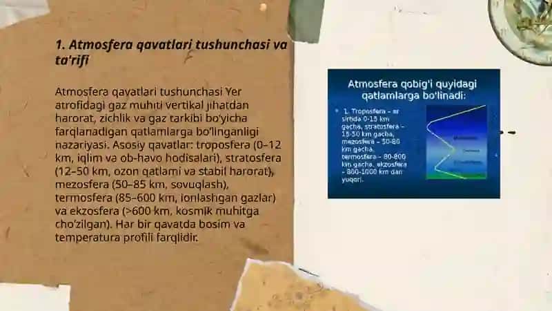 Atmosfera qavatlariga taʼrif 3