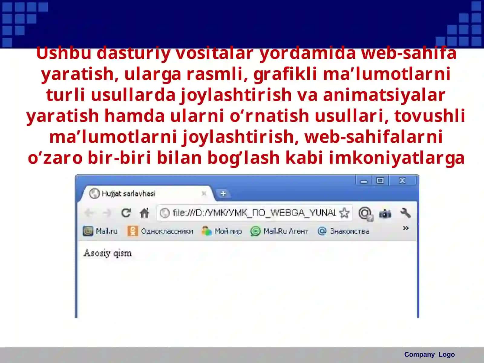 Web-dizayn vauning dasturiy ta’minoti 3