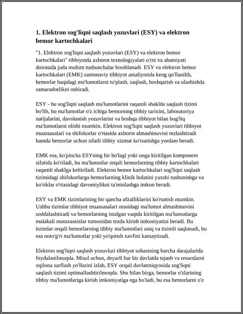 Elektron sog'liqni saqlash yozuvlari va elektron bemor kartochkalari 3