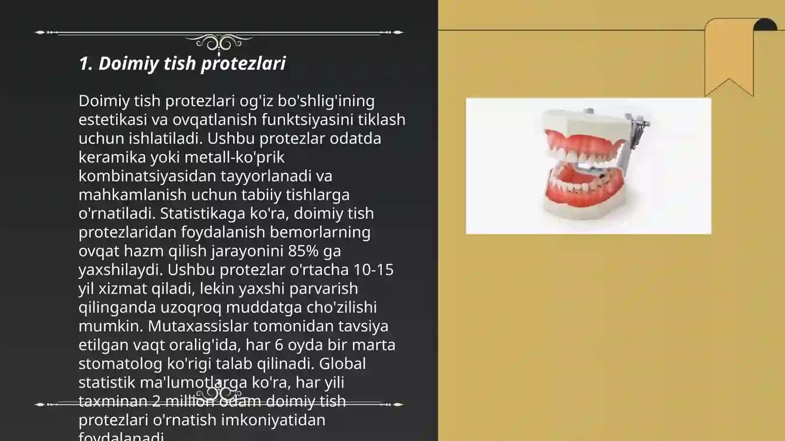 Doimiy tish protezlari 3