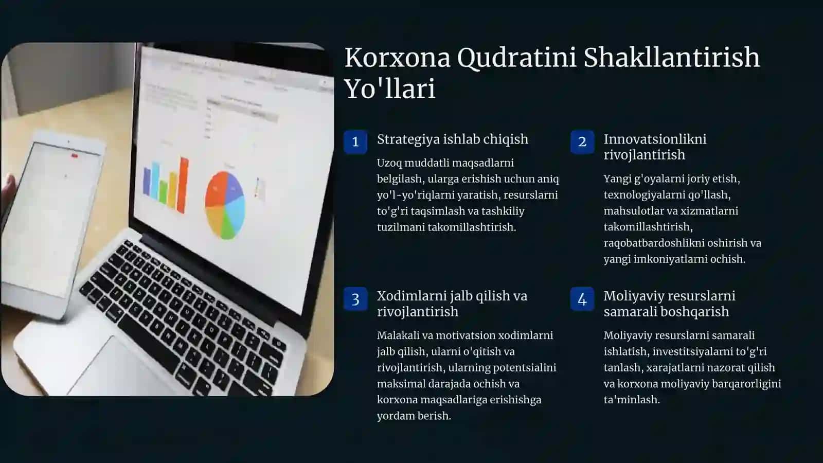Korxona Qudratini Boshqarish: Muvaffaqiyat Kaliti 3