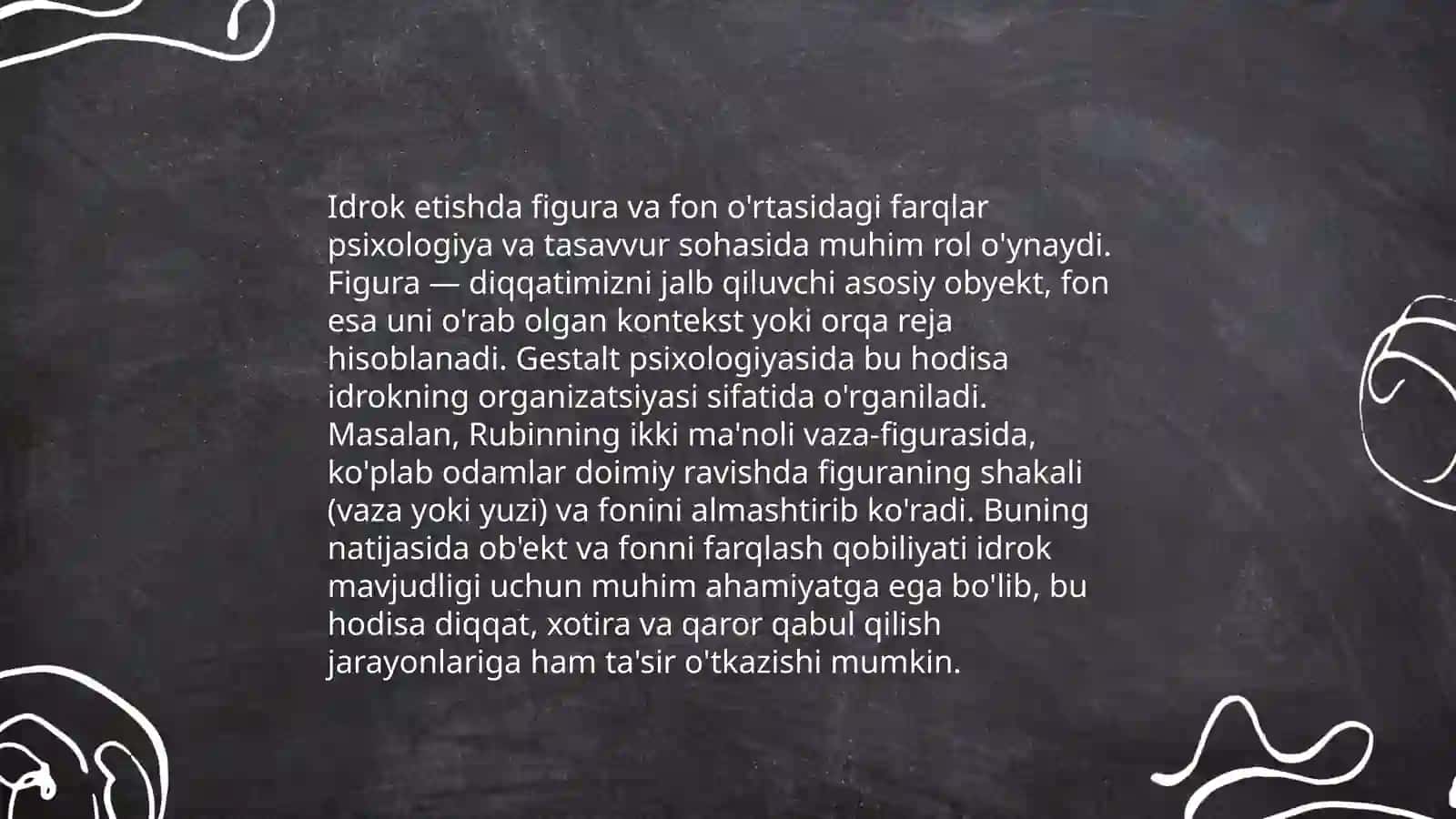 Idrok etishda figura va fon. Konvergensiya va divergensiya 3