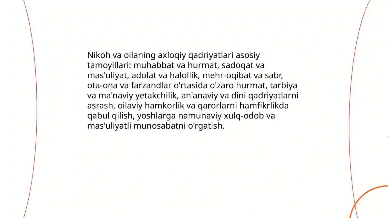 Nikoh va oilaning axloqiy asoslari, uning yoshlar tarbiyasidagi o‘rni 3