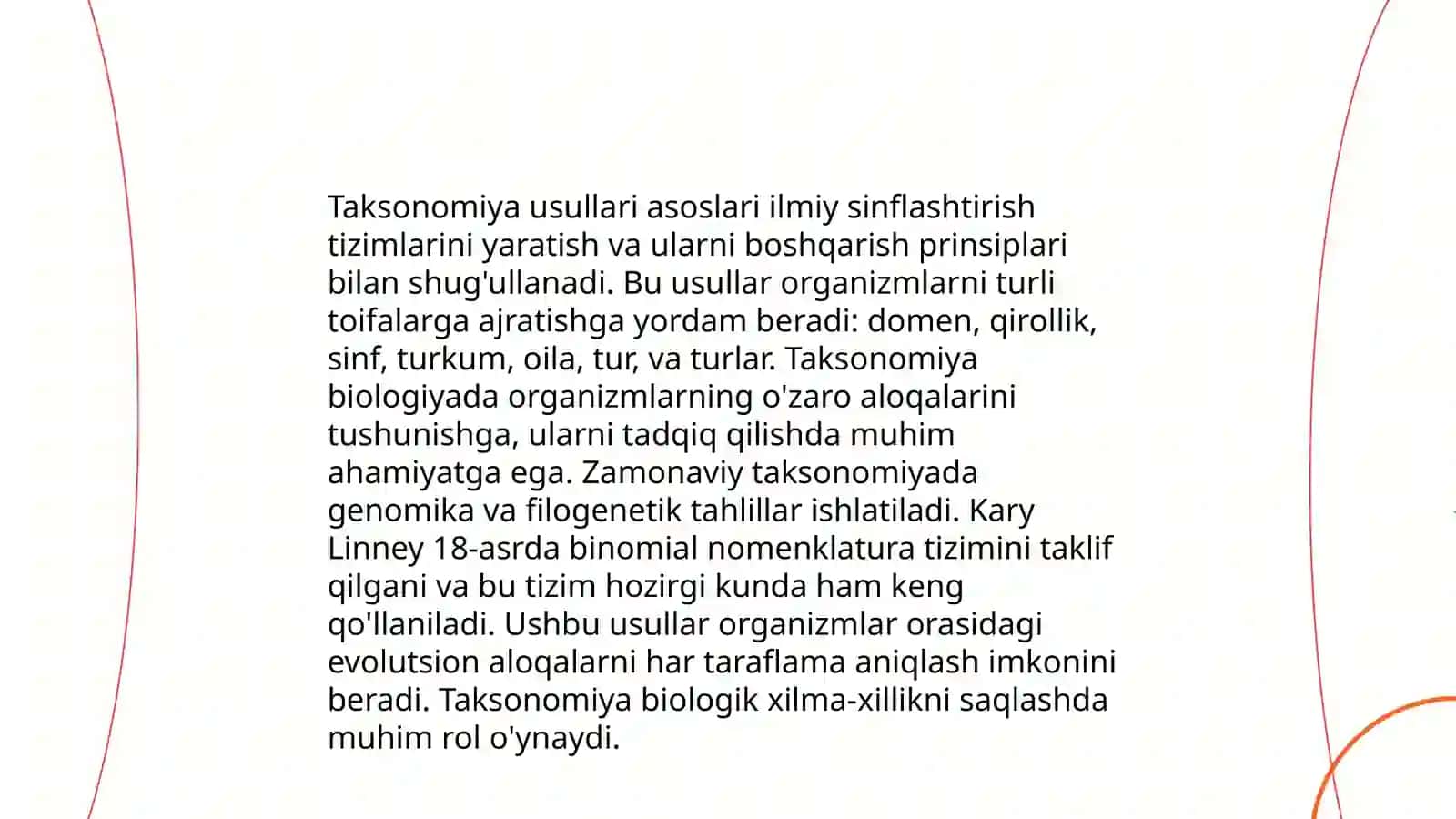 Taksonomiya usullarini va tajriba berilganlarini boshlang'ich tahlili 3
