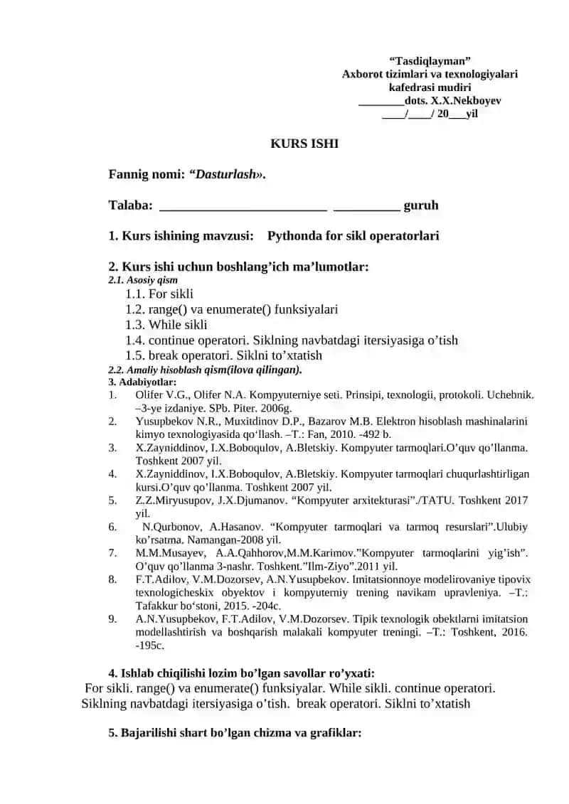 PYTHONDA FOR SIKL OPERATORLARI 3