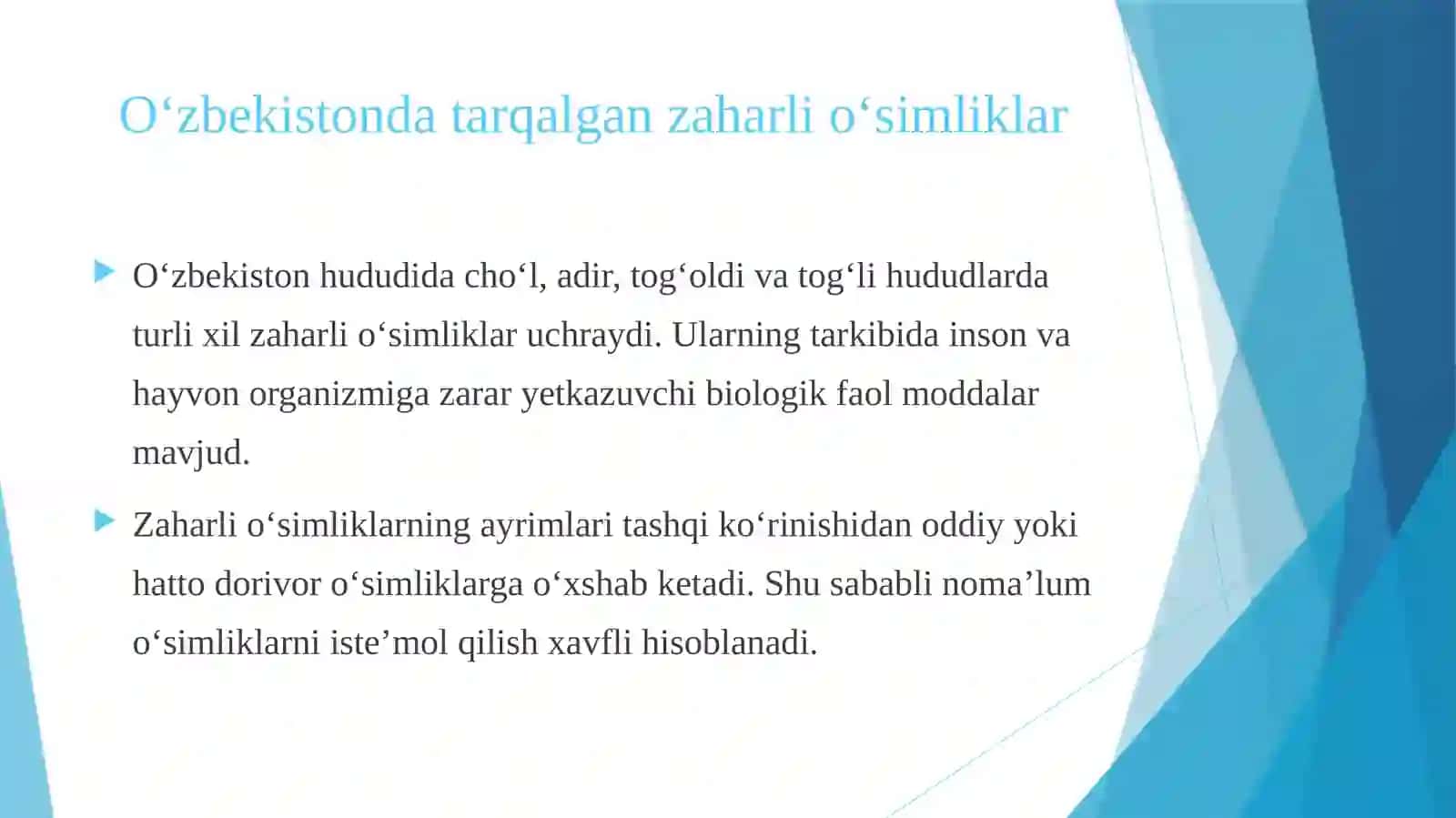 O'zbekistondagi tarqalgan zaharlio'simliklar 3