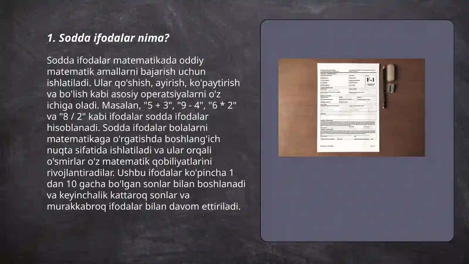 Sodda ifodalar 3