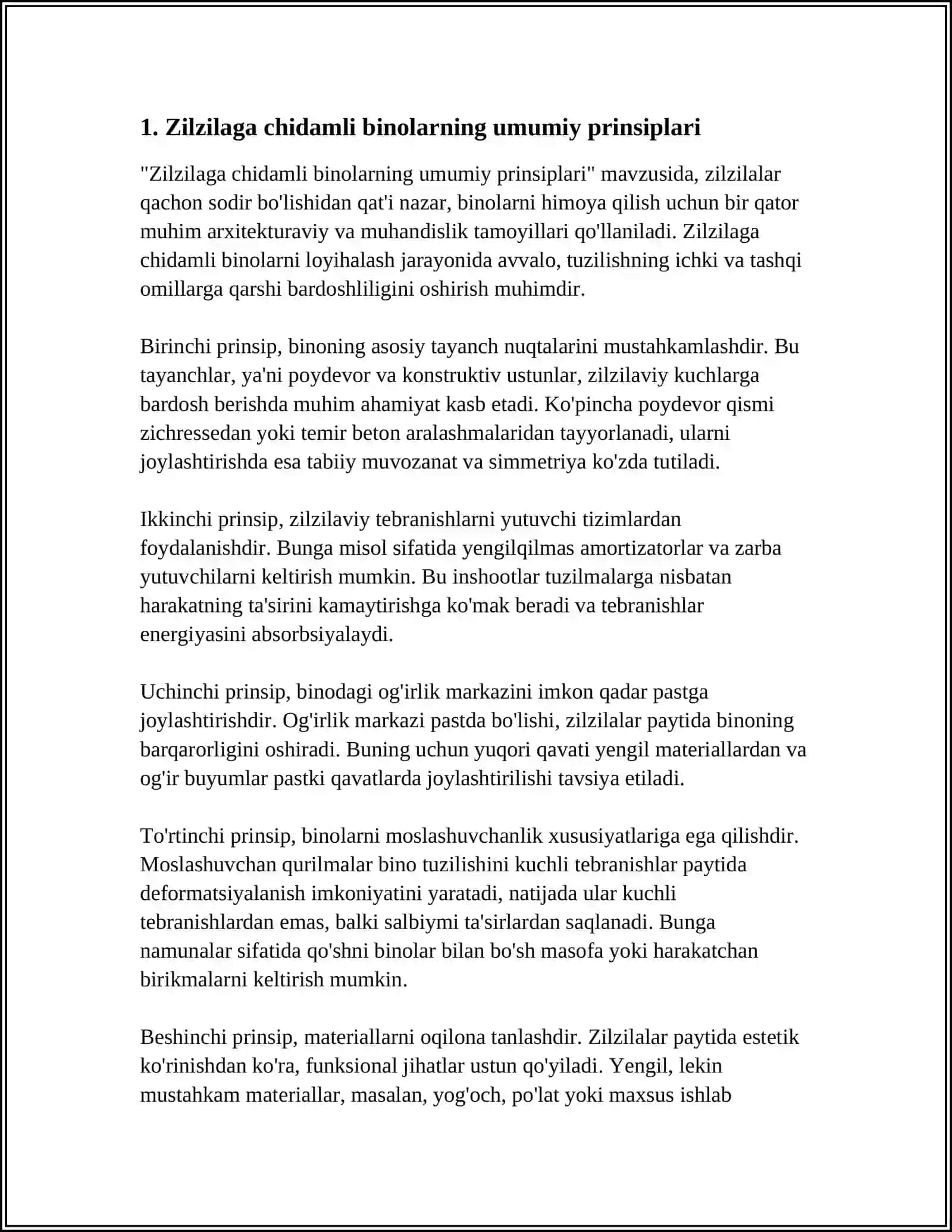 ZILZILAGA CHIDAMLI BINOLARNING XUSUSIYATI 3