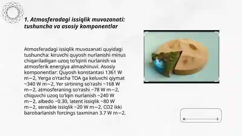 Atmosferadagi issiqlik muvozanati oʻzgarishining sayyora iqlimiga ta'siri, parnik effekti 3