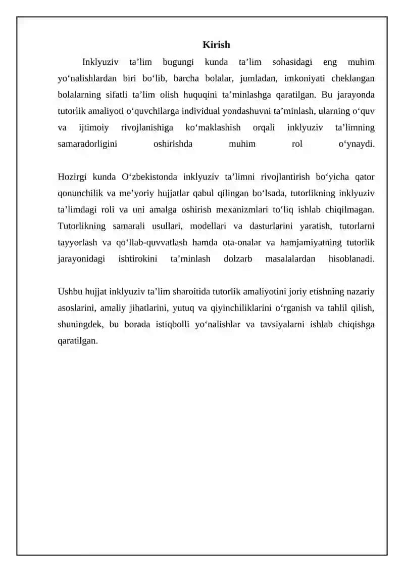 Tutorlikning roli va ahamiyati inklyuziv ta'limda 3